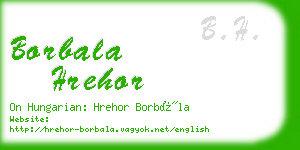 borbala hrehor business card